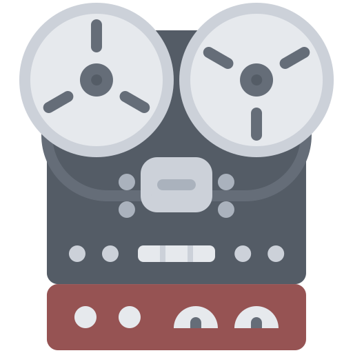 Reel to reel Coloring Flat icon