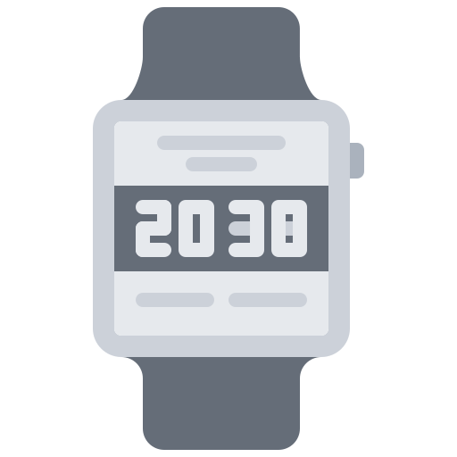 Digital watch Coloring Flat icon