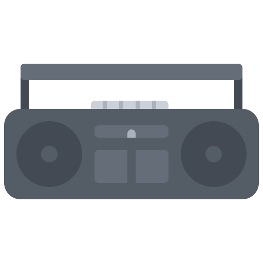 Boombox Coloring Flat icon