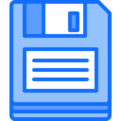 디스켓 Coloring Blue icon