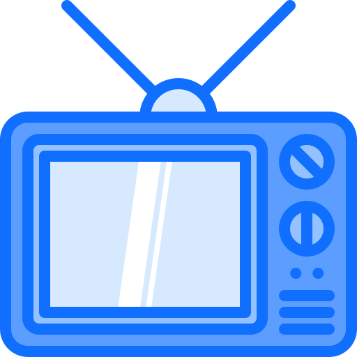 Television Coloring Blue icon