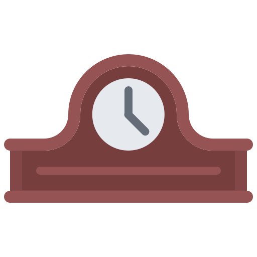 zegar biurkowy Coloring Flat ikona