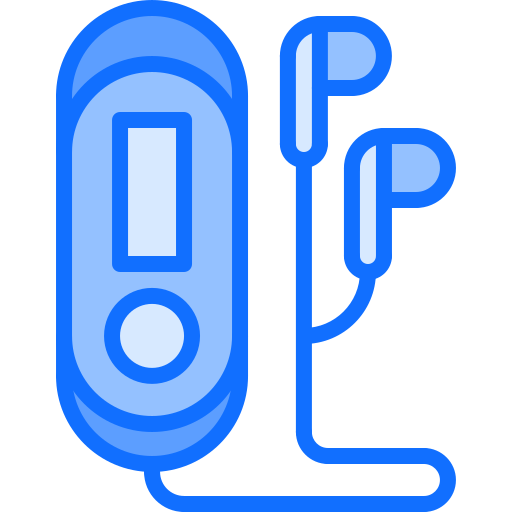 Mp3 player Coloring Blue icon