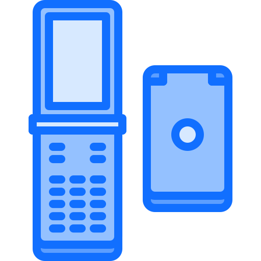 Cell phone Coloring Blue icon