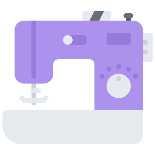 Sewing machine Coloring Flat icon