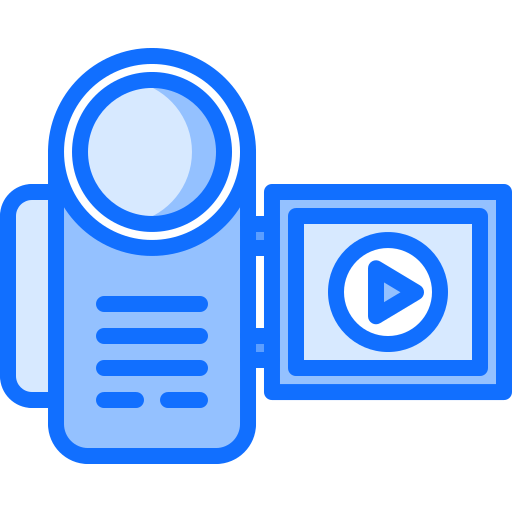 Camcorder Coloring Blue icon
