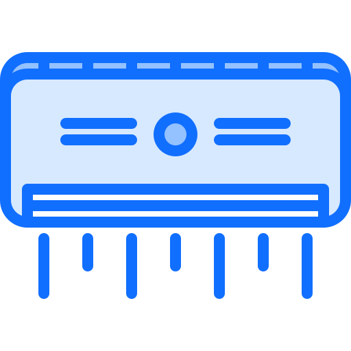 Air conditioning Coloring Blue icon