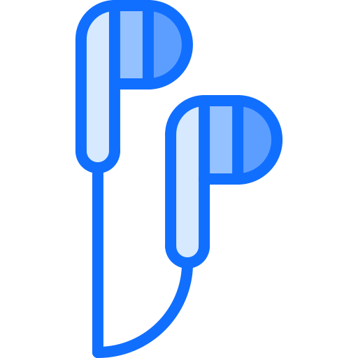 Headphones Coloring Blue icon