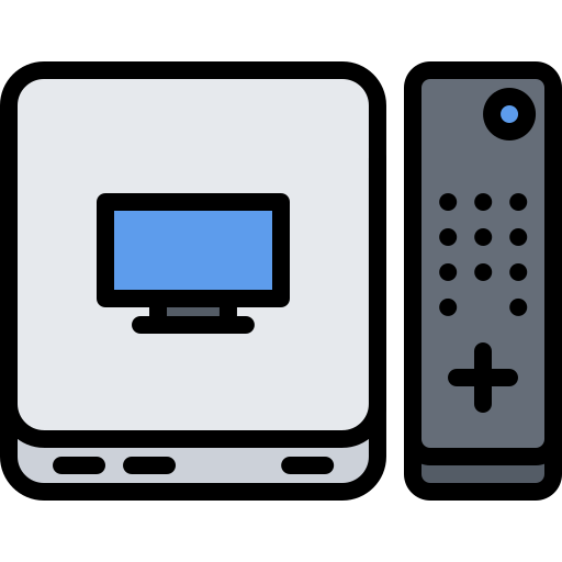 caja de tv Coloring Color icono