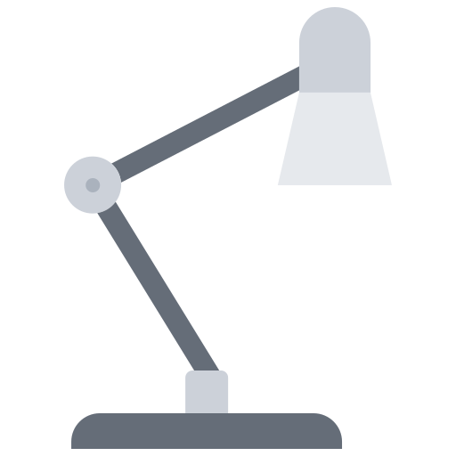 Desk lamp Coloring Flat icon