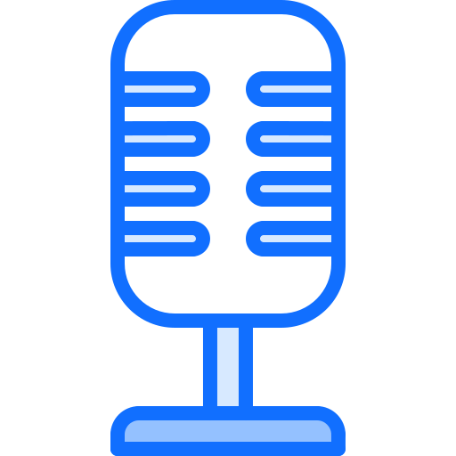 Microphone Coloring Blue icon