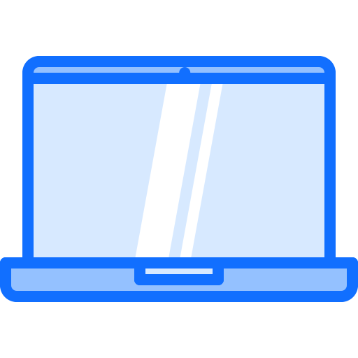 Laptop Coloring Blue icon