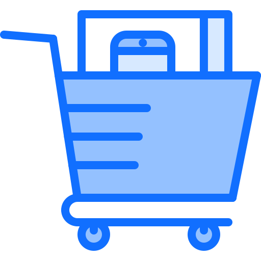 Shopping cart Coloring Blue icon