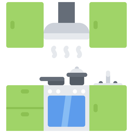 Kitchen Coloring Flat icon