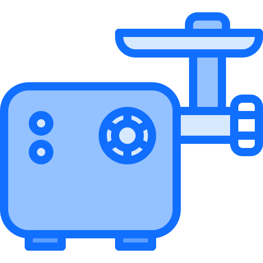 Meat grinder Coloring Blue icon