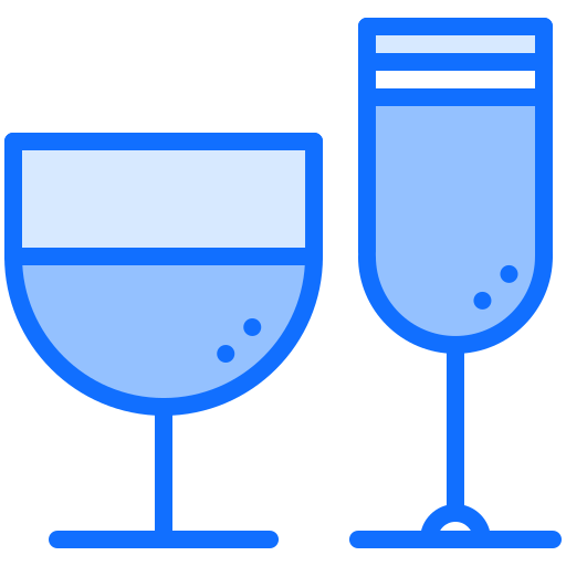Copa de vino Coloring Blue icono