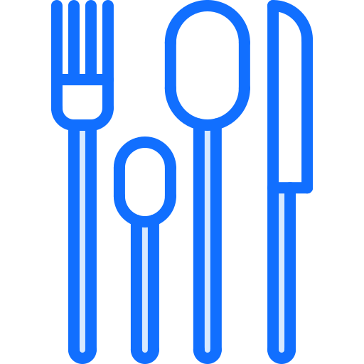 Fork Coloring Blue icon