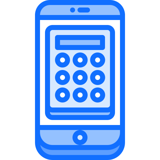 rekenmachine Coloring Blue icoon