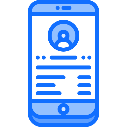 Contact Coloring Blue icon