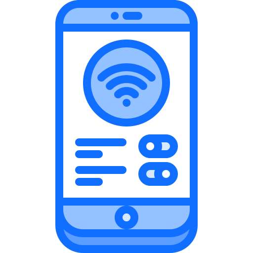 wifi Coloring Blue Icône