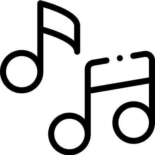 quavers Detailed Rounded Lineal Icône