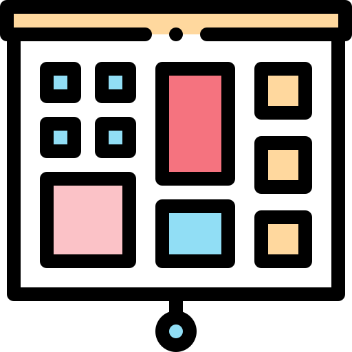 storyboard Detailed Rounded Lineal color icono