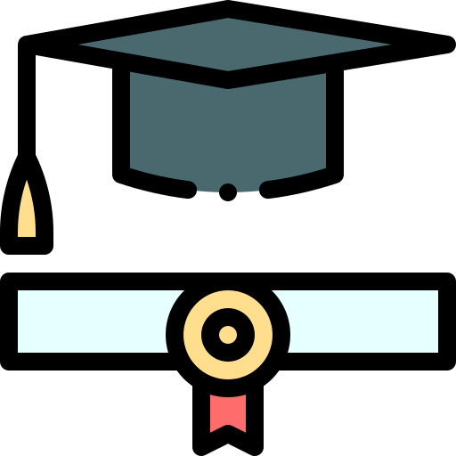 각모 Detailed Rounded Lineal color icon