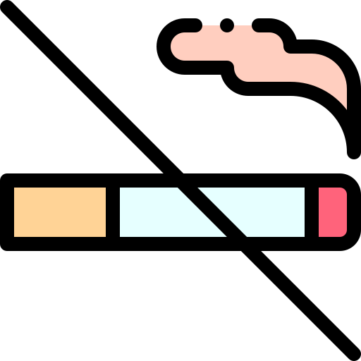 No smoking Detailed Rounded Lineal color icon