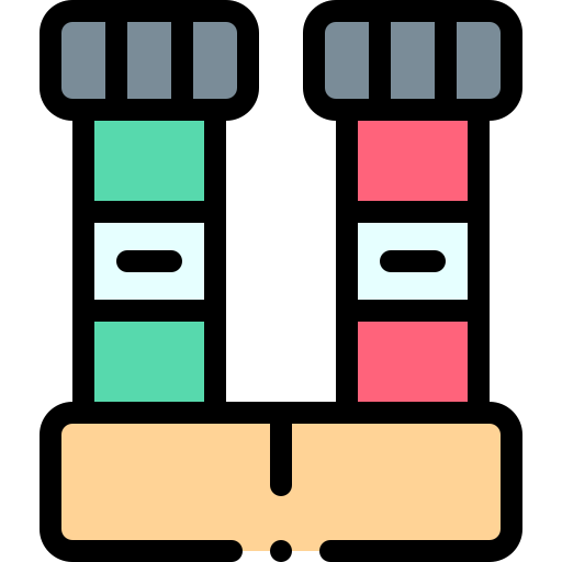 Test tube Detailed Rounded Lineal color icon