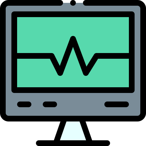 Monitor de frequência cardíaca Detailed Rounded Lineal color Ícone