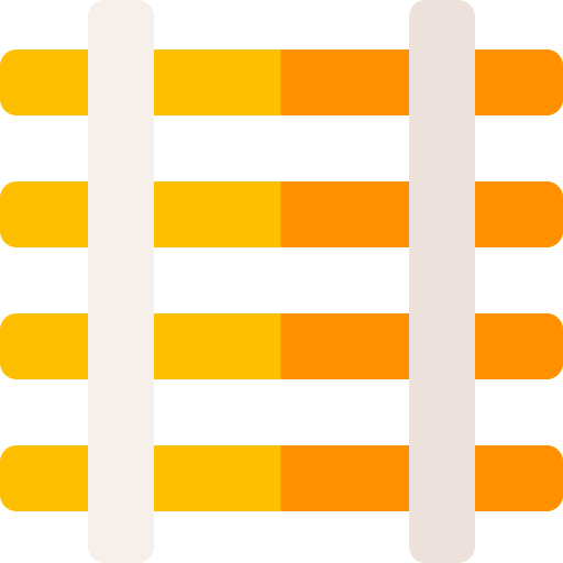 Vía de tren Basic Rounded Flat icono