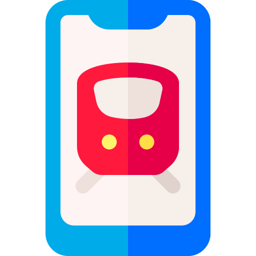 trein Basic Rounded Flat icoon