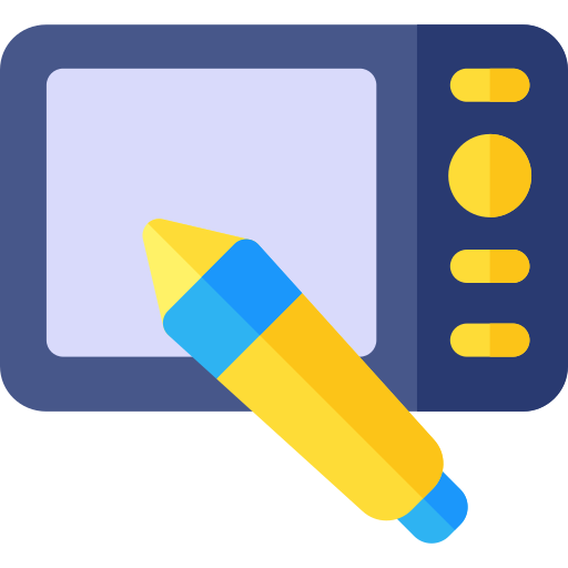Drawing tablet Basic Rounded Flat icon