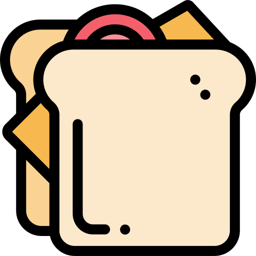 Sandwich Detailed Rounded Lineal color icon