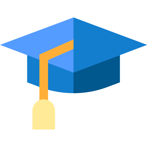 Mortarboard Basic Straight Flat icon