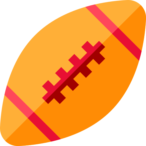 rugby ball Basic Straight Flat icon