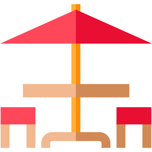 Outdoor table Basic Straight Flat icon