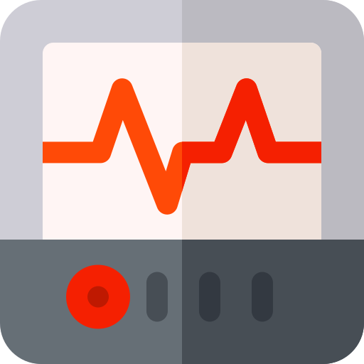 monitorowanie serca Basic Rounded Flat ikona