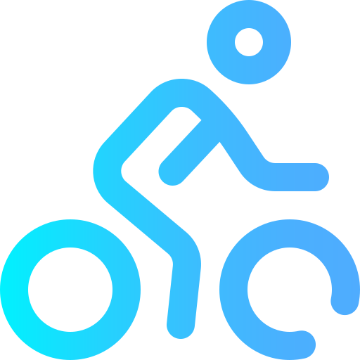 Cycling Super Basic Omission Gradient icon