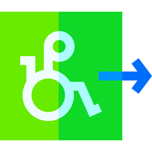 Persona con discapacidad Basic Straight Flat icono