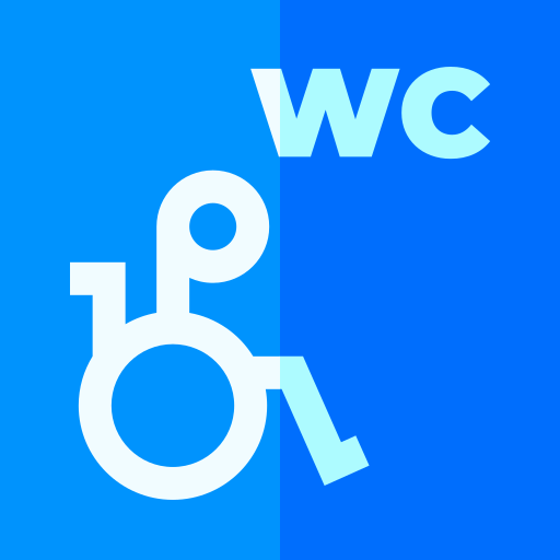 niepełnosprawny znak Basic Straight Flat ikona