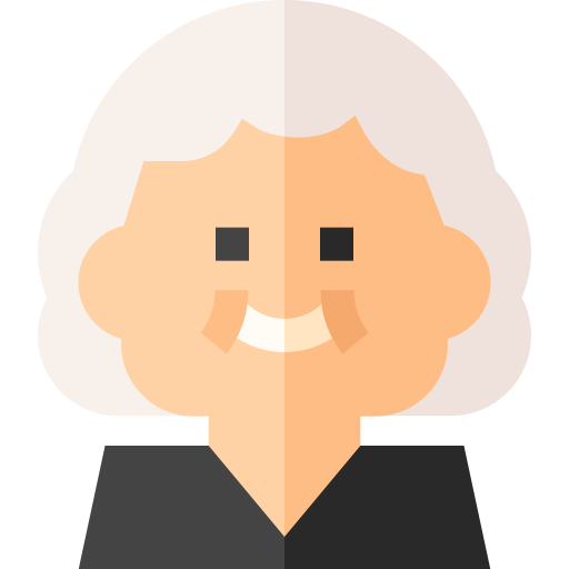 Elderly Basic Straight Flat icon