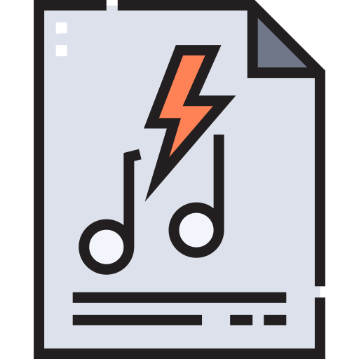 음악 파일 Detailed Straight Lineal color icon