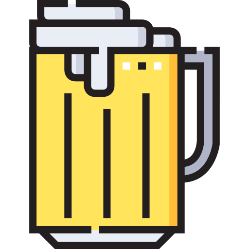 Pinta de cerveza Detailed Straight Lineal color icono