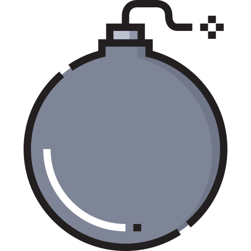 폭탄 Detailed Straight Lineal color icon