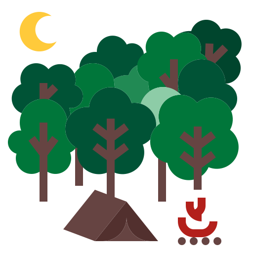 Camping PMICON Flat icon