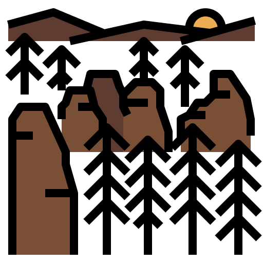 National Park PMICON Lineal color icon