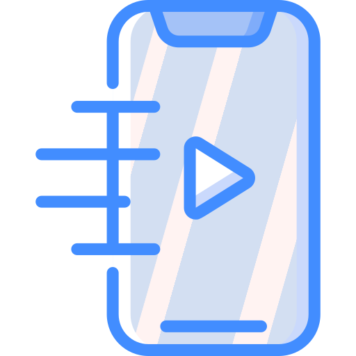 Streaming Basic Miscellany Blue icon