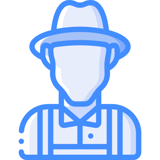 farmer Basic Miscellany Blue icon