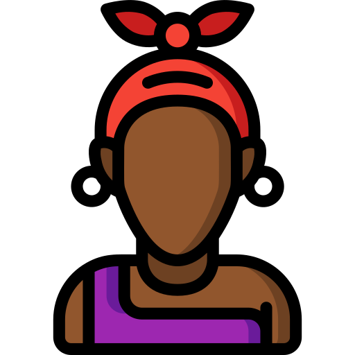 아프리카 사람 Basic Miscellany Lineal Color icon